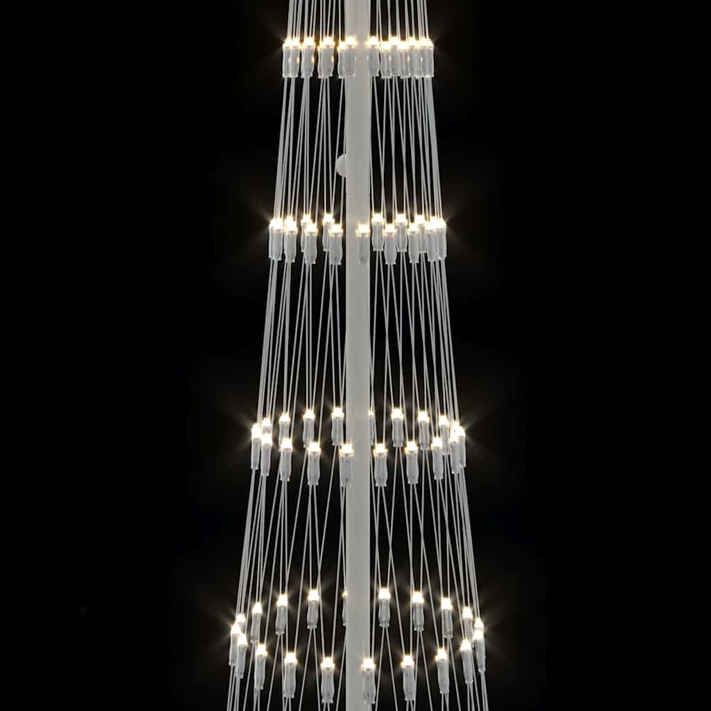 LED juletre med 290 LED Varmhvit 138.5 x 138.5 x 399 cm Metall