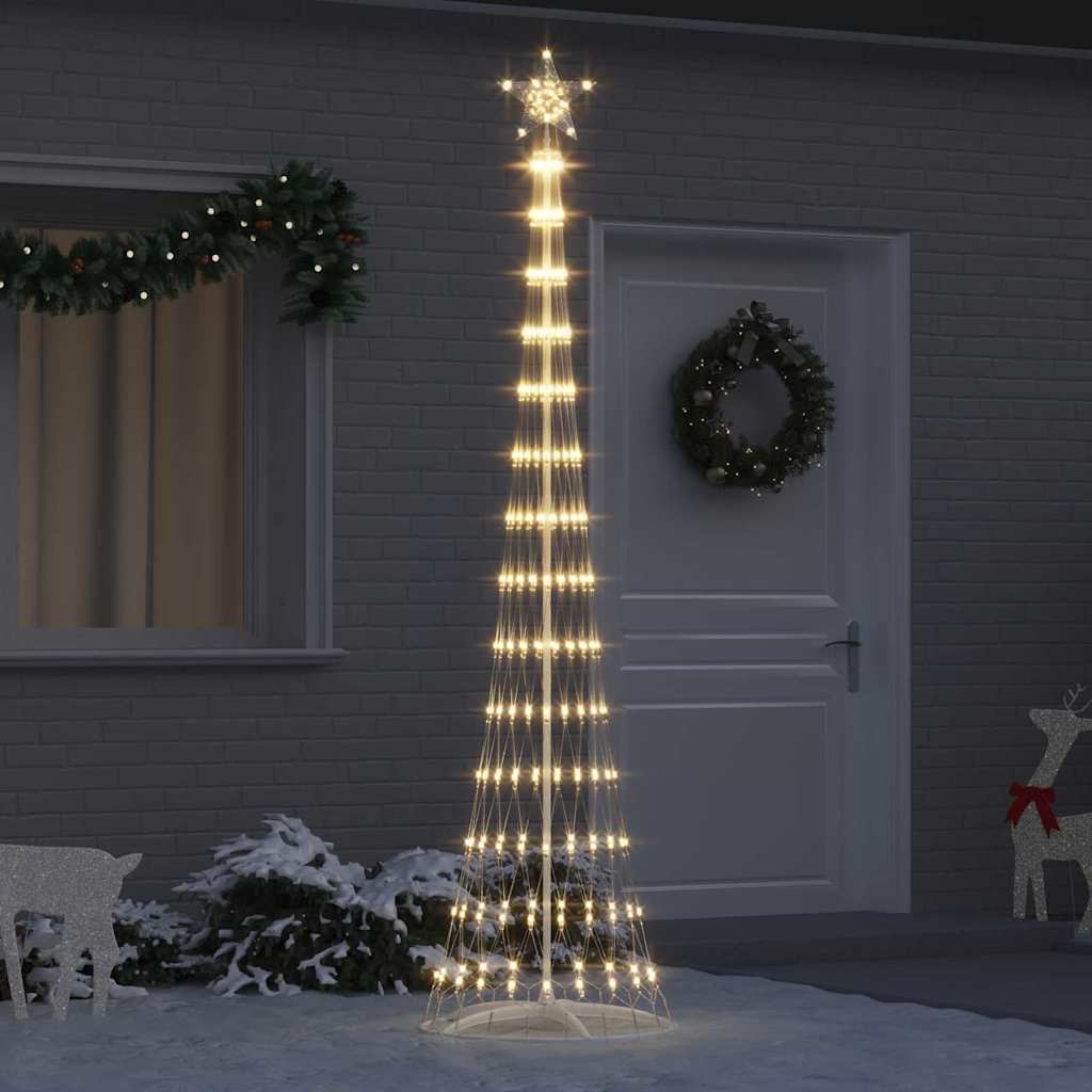 LED juletre med 290 LED Varmhvit 138.5 x 138.5 x 399 cm Metall