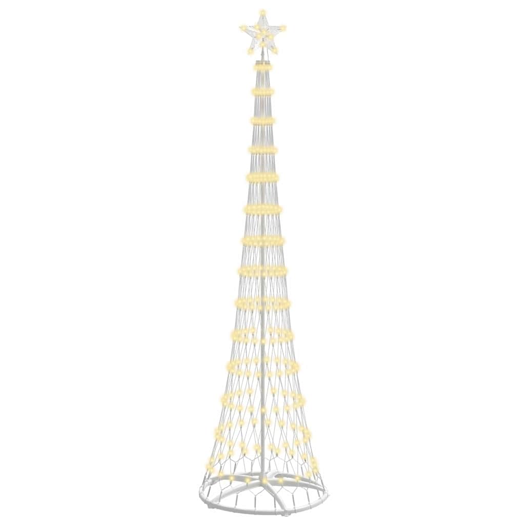 LED juletre med 290 LED Varmhvit 138.5 x 138.5 x 399 cm Metall