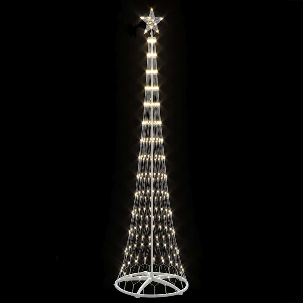 LED juletre med 290 LED Varmhvit 138.5 x 138.5 x 399 cm Metall