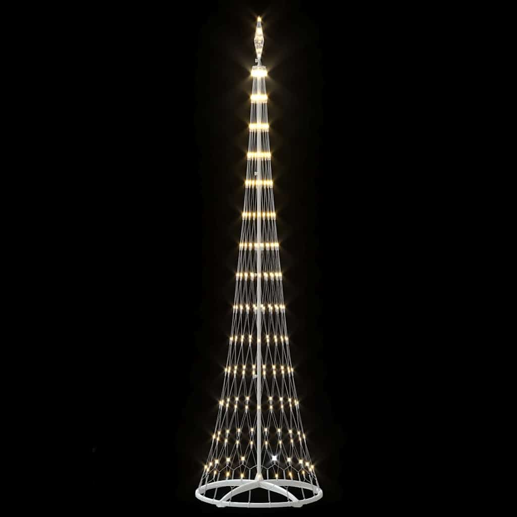 LED juletre med 290 LED Varmhvit 138.5 x 138.5 x 399 cm Metall