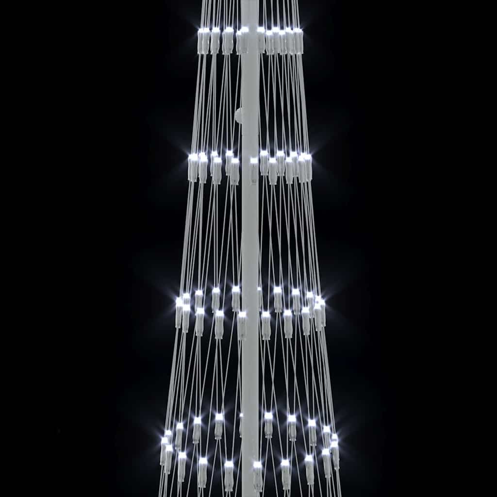 LED juletre med 290 LED Kaldhvit 138.5 x 138.5 x 399 cm Metall