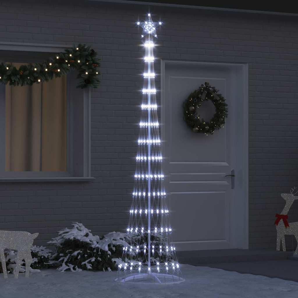 LED juletre med 290 LED Kaldhvit 138.5 x 138.5 x 399 cm Metall