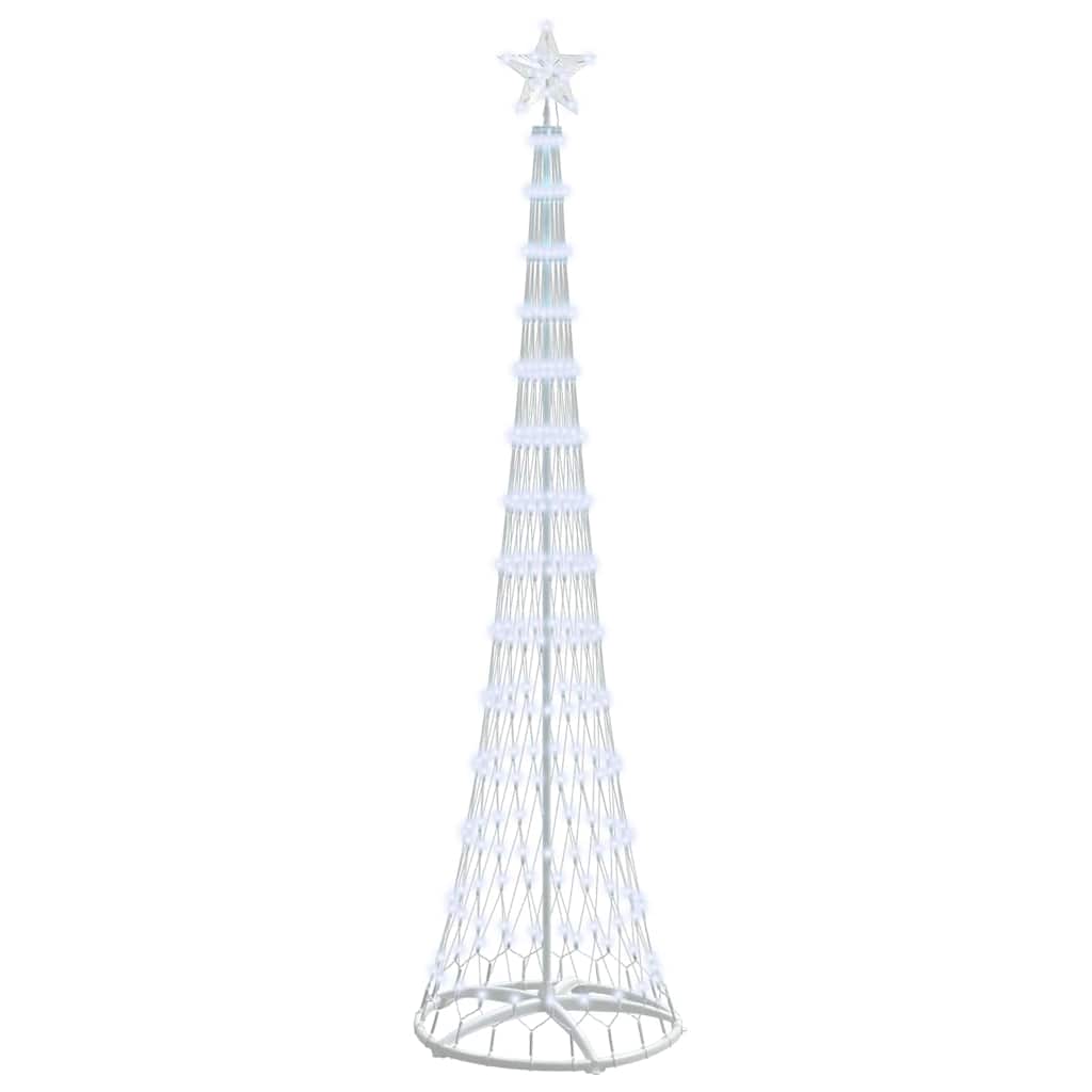 LED juletre med 290 LED Kaldhvit 138.5 x 138.5 x 399 cm Metall