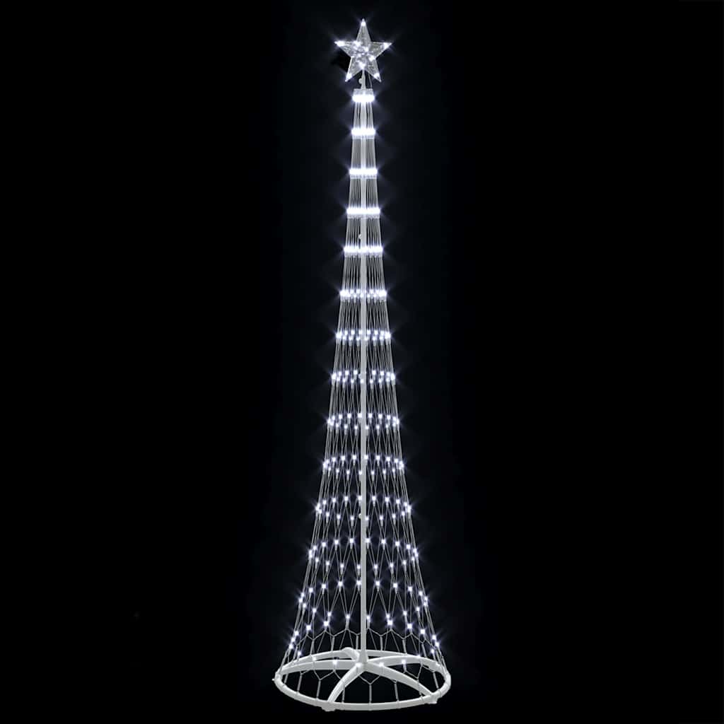 LED juletre med 290 LED Kaldhvit 138.5 x 138.5 x 399 cm Metall