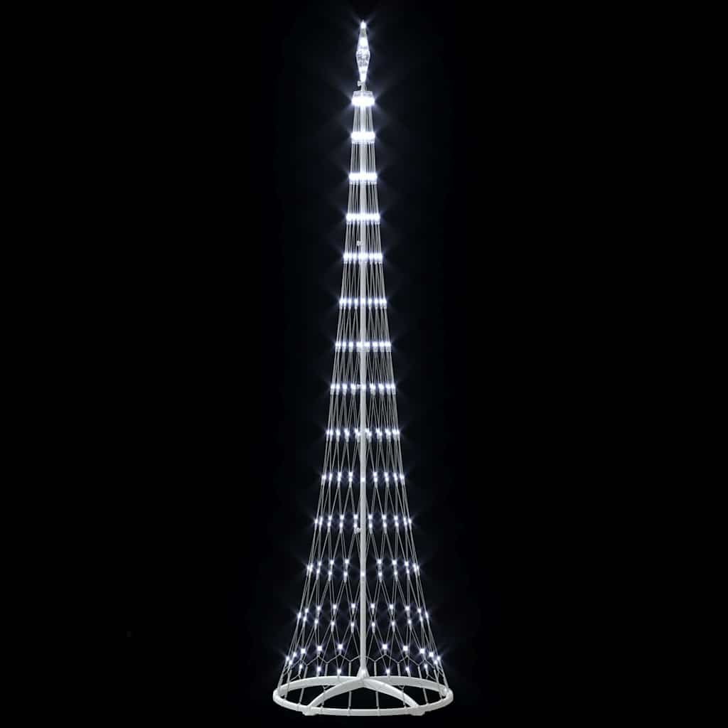 LED juletre med 290 LED Kaldhvit 138.5 x 138.5 x 399 cm Metall