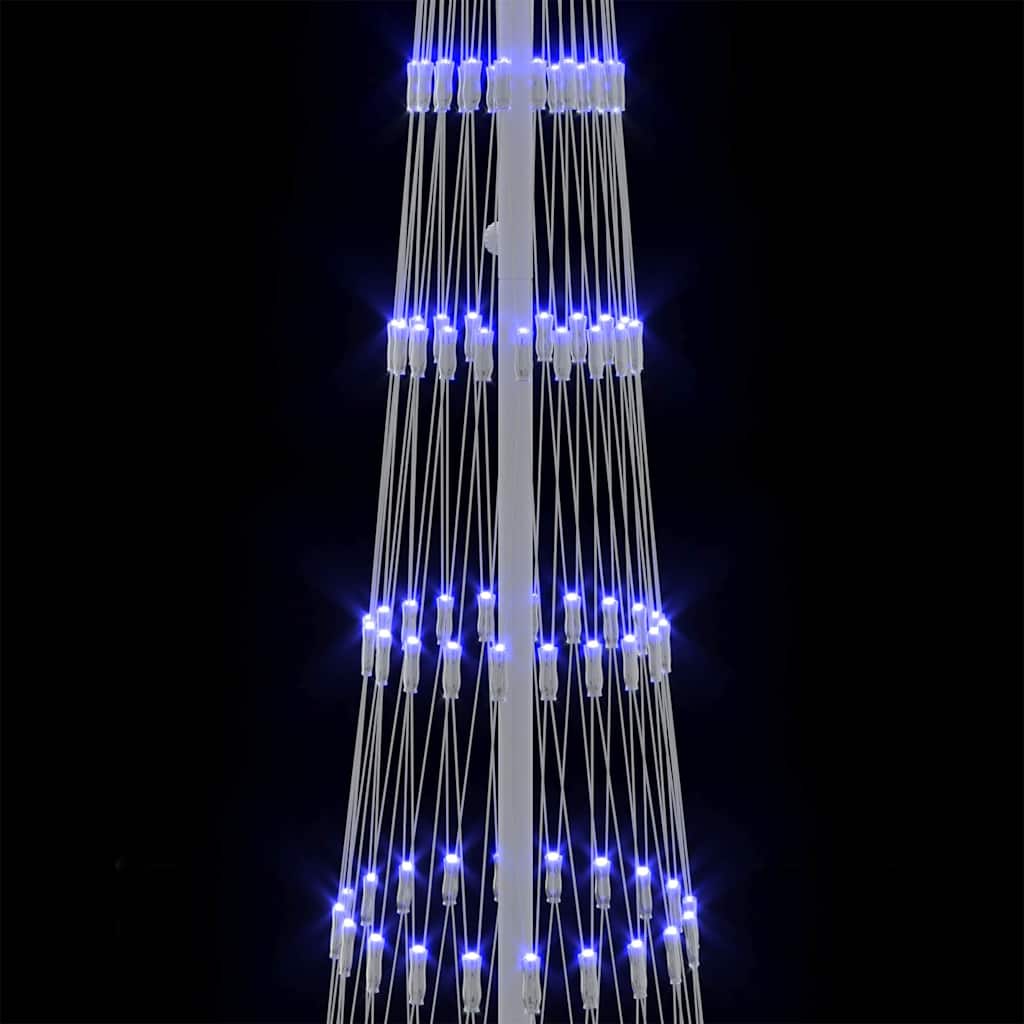 LED juletre med 290 LED Blå 138.5 x 138.5 x 399 cm Metall
