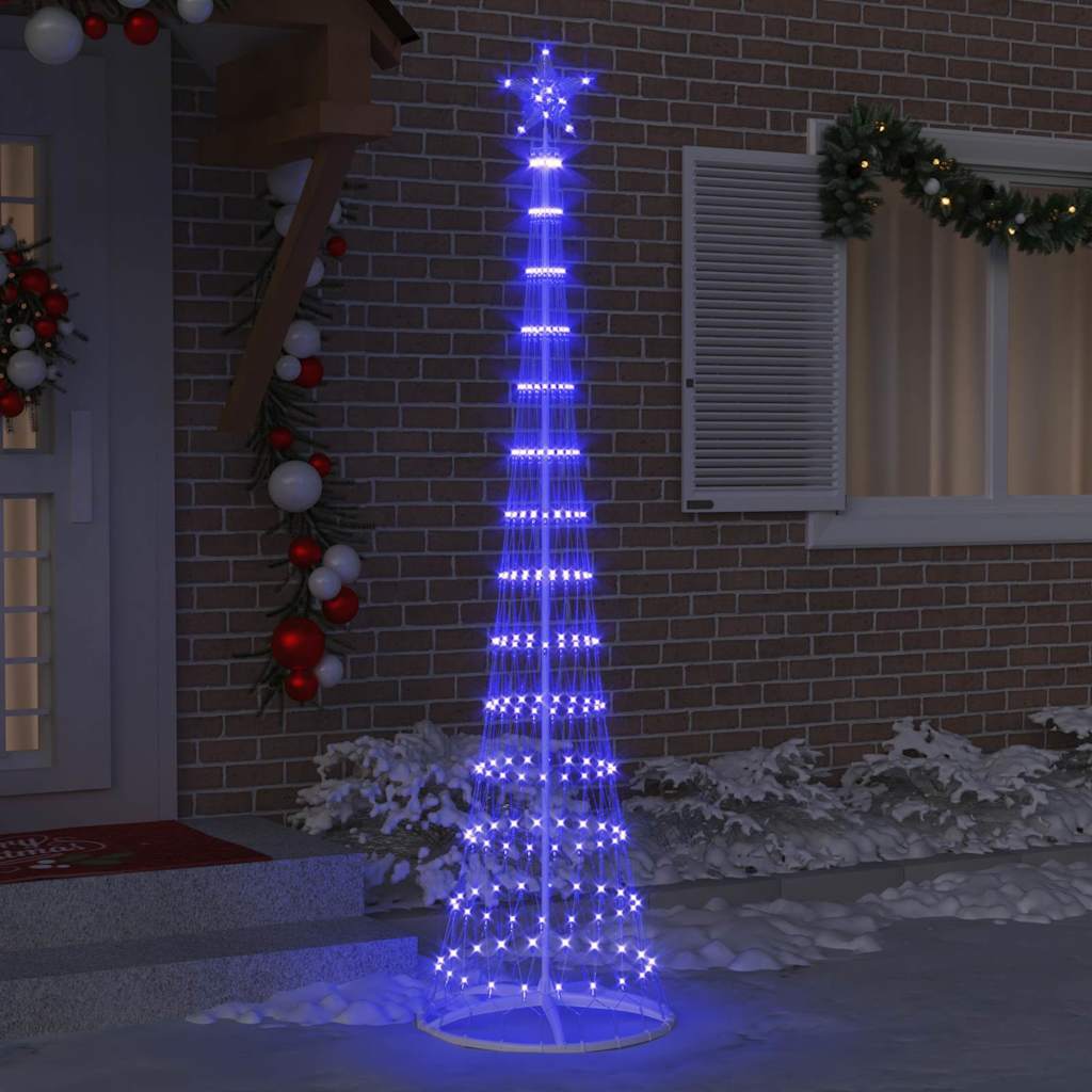 LED juletre med 290 LED Blå 138.5 x 138.5 x 399 cm Metall