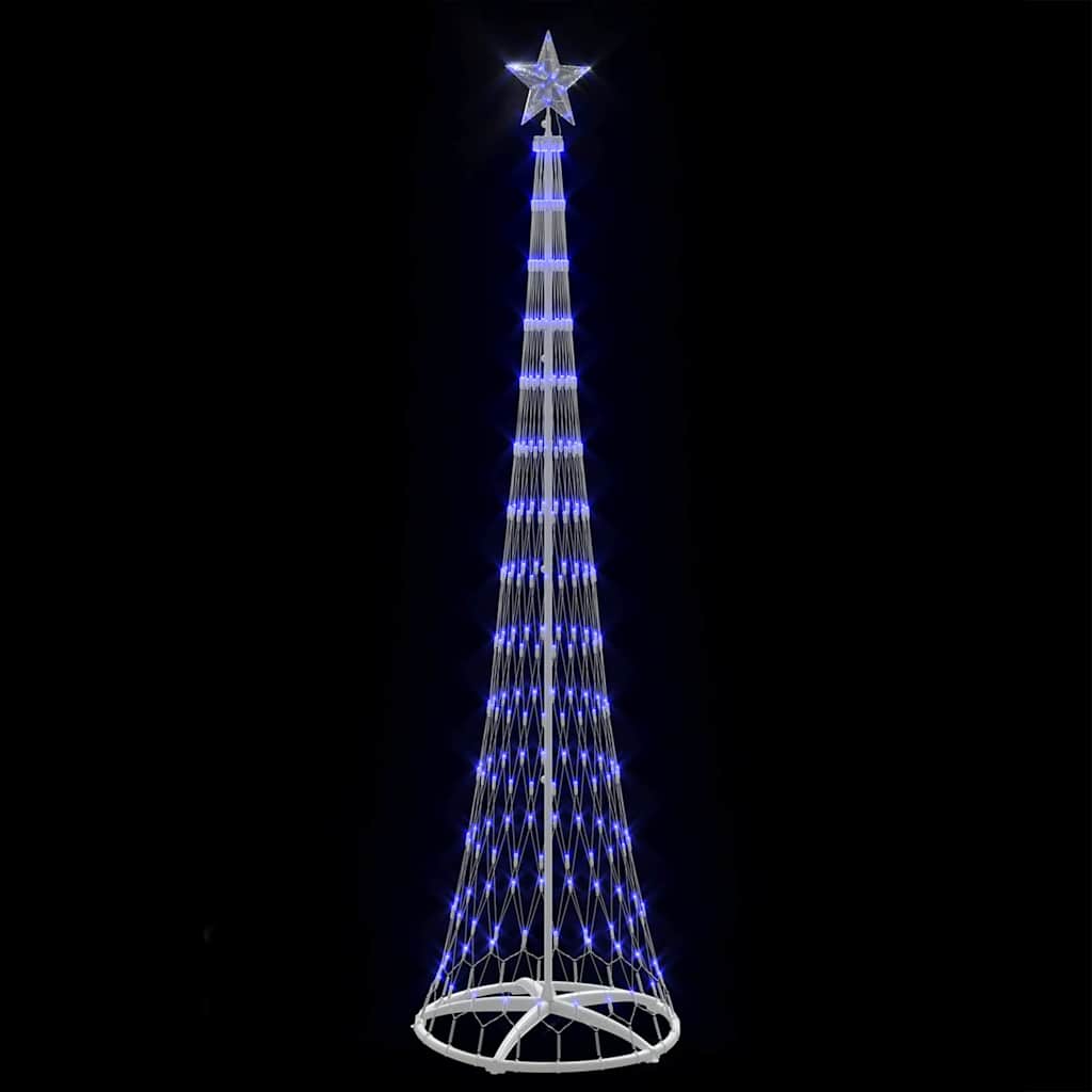 LED juletre med 290 LED Blå 138.5 x 138.5 x 399 cm Metall