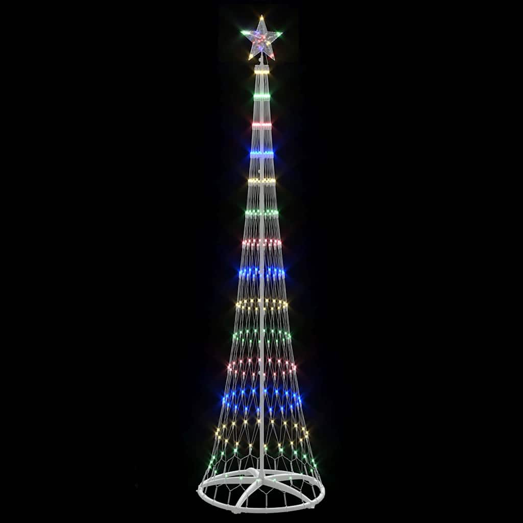 LED juletre med stativ Flerfarget 138.5 x 138.5 x 399 cm Metall