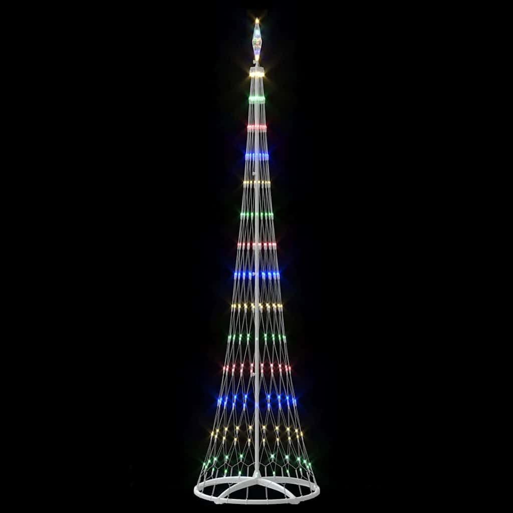 LED juletre med stativ Flerfarget 138.5 x 138.5 x 399 cm Metall