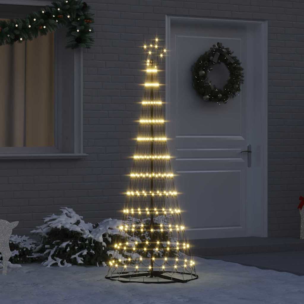 LED juletre med 230 LED Varmhvit 138.5 x 138.5 x 399 cm Metall