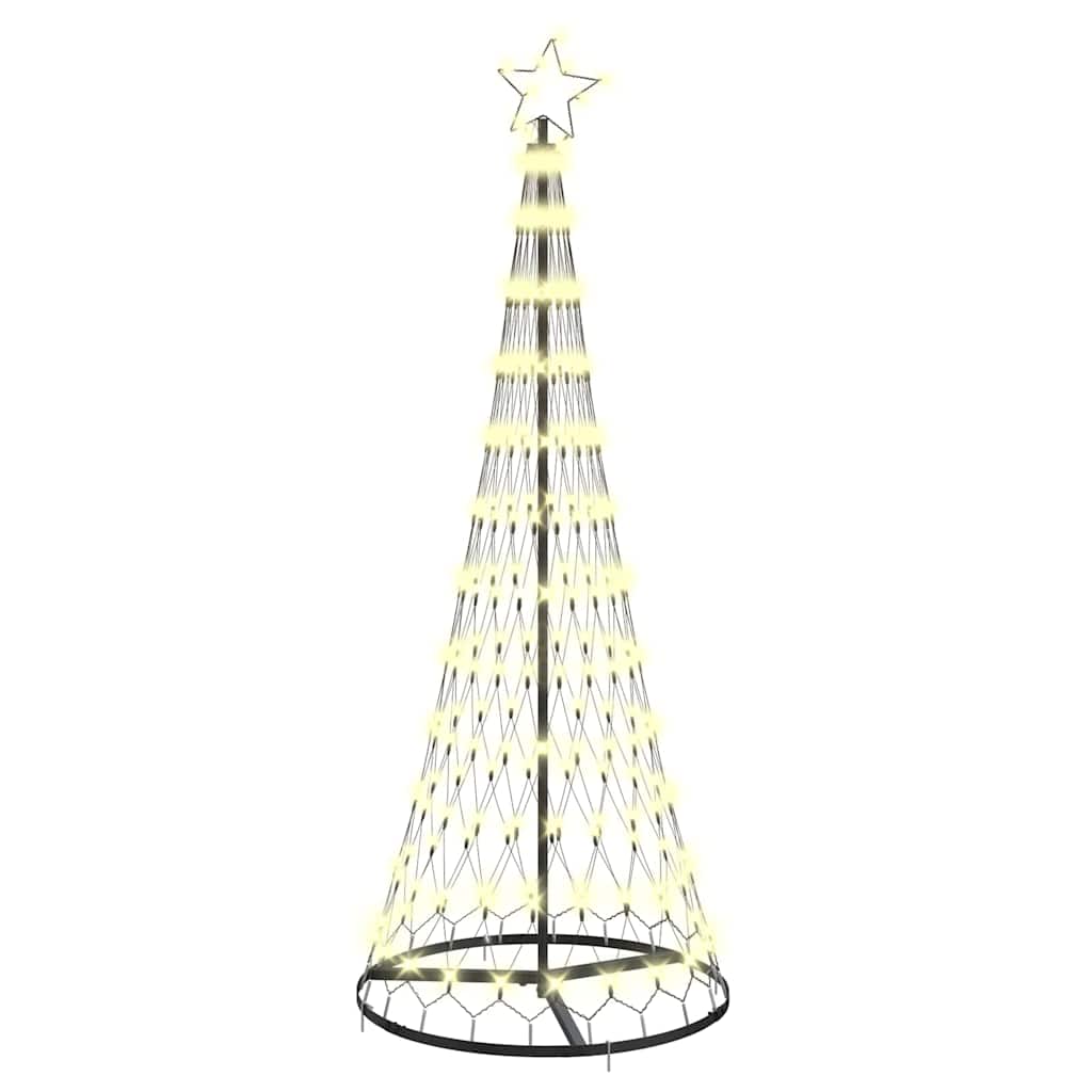 LED juletre med 230 LED Varmhvit 138.5 x 138.5 x 399 cm Metall