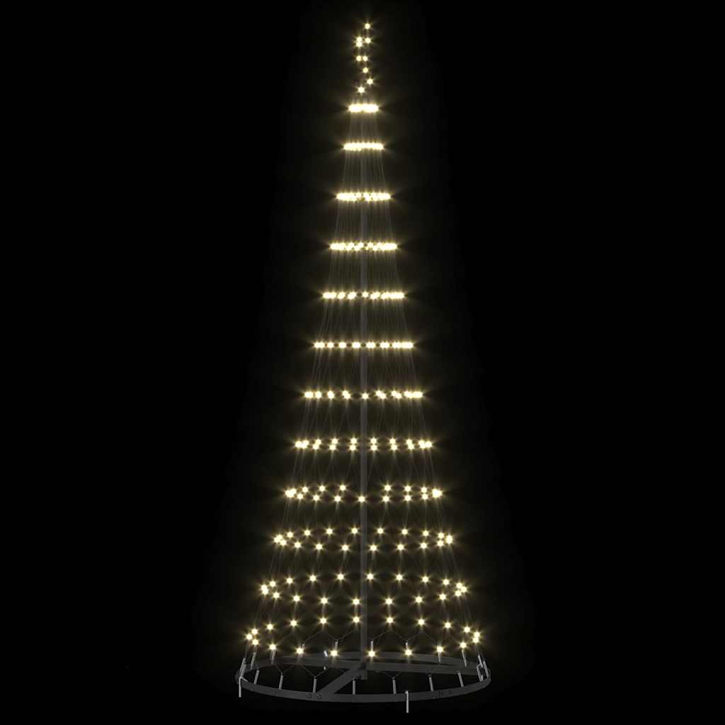 LED juletre med 230 LED Varmhvit 138.5 x 138.5 x 399 cm Metall