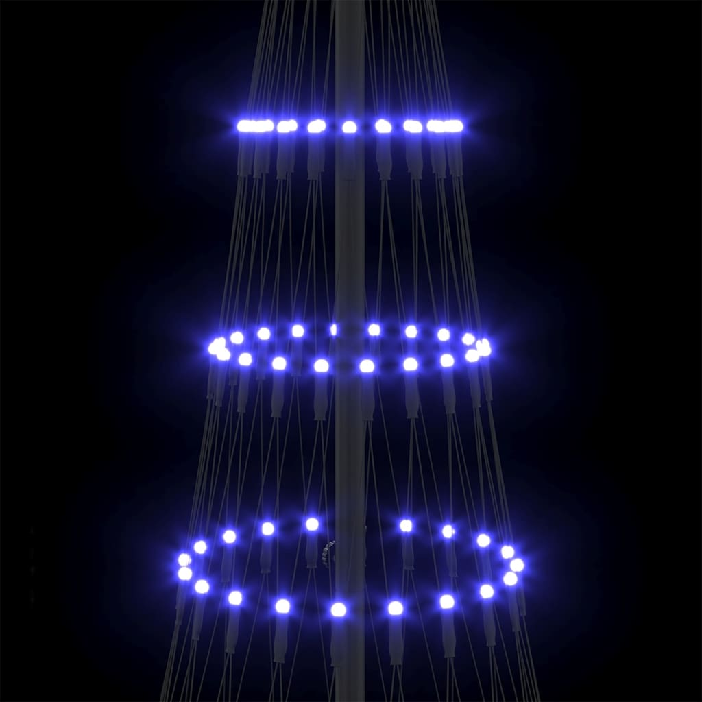 LED juletre med 230 LED Blå 138.5 x 138.5 x 399 cm Metall
