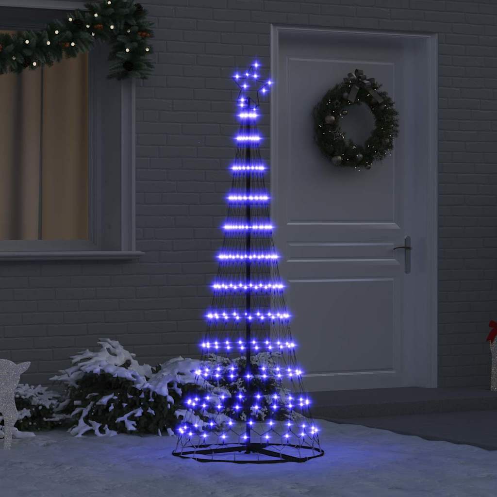 LED juletre med 230 LED Blå 138.5 x 138.5 x 399 cm Metall