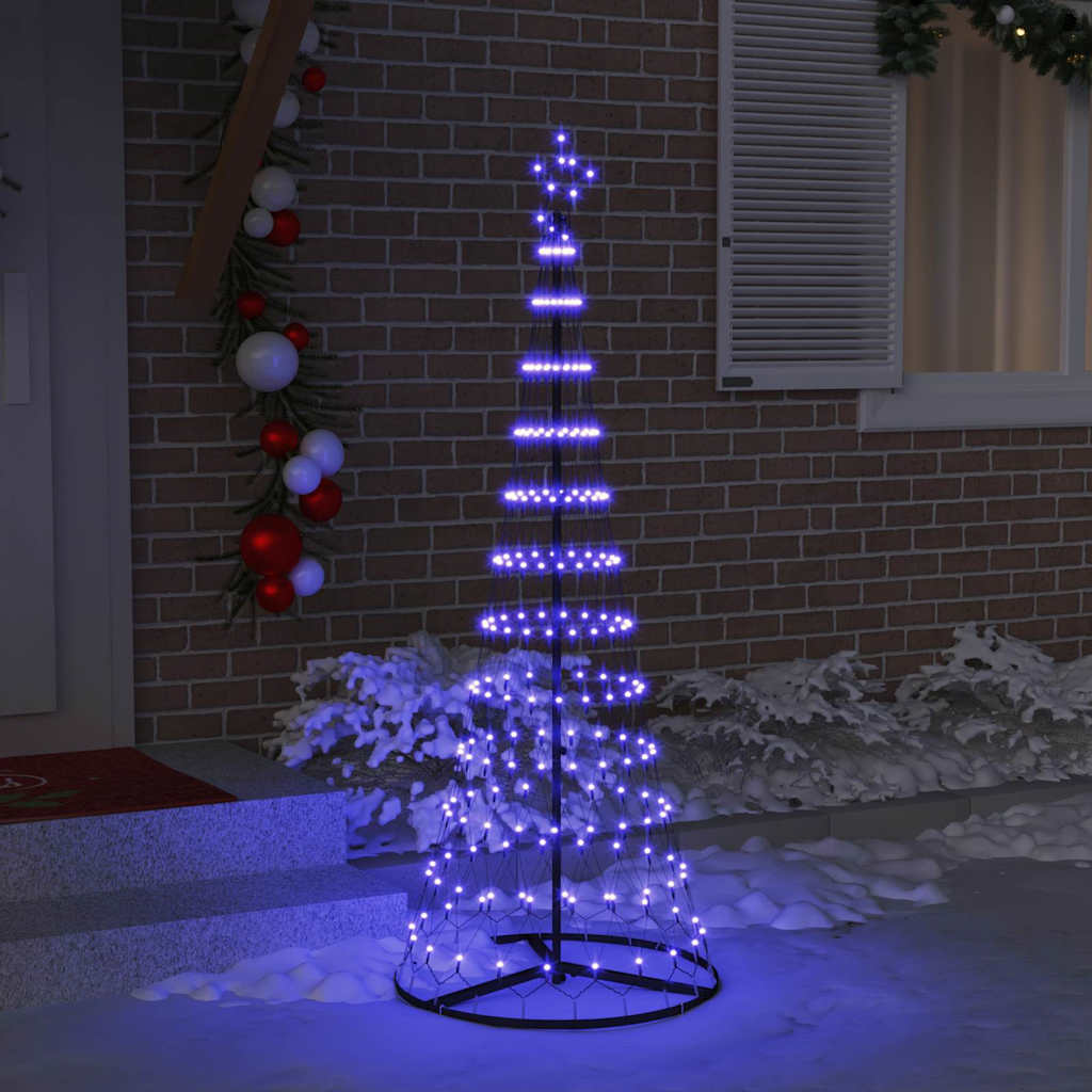 LED juletre med 230 LED Blå 138.5 x 138.5 x 399 cm Metall