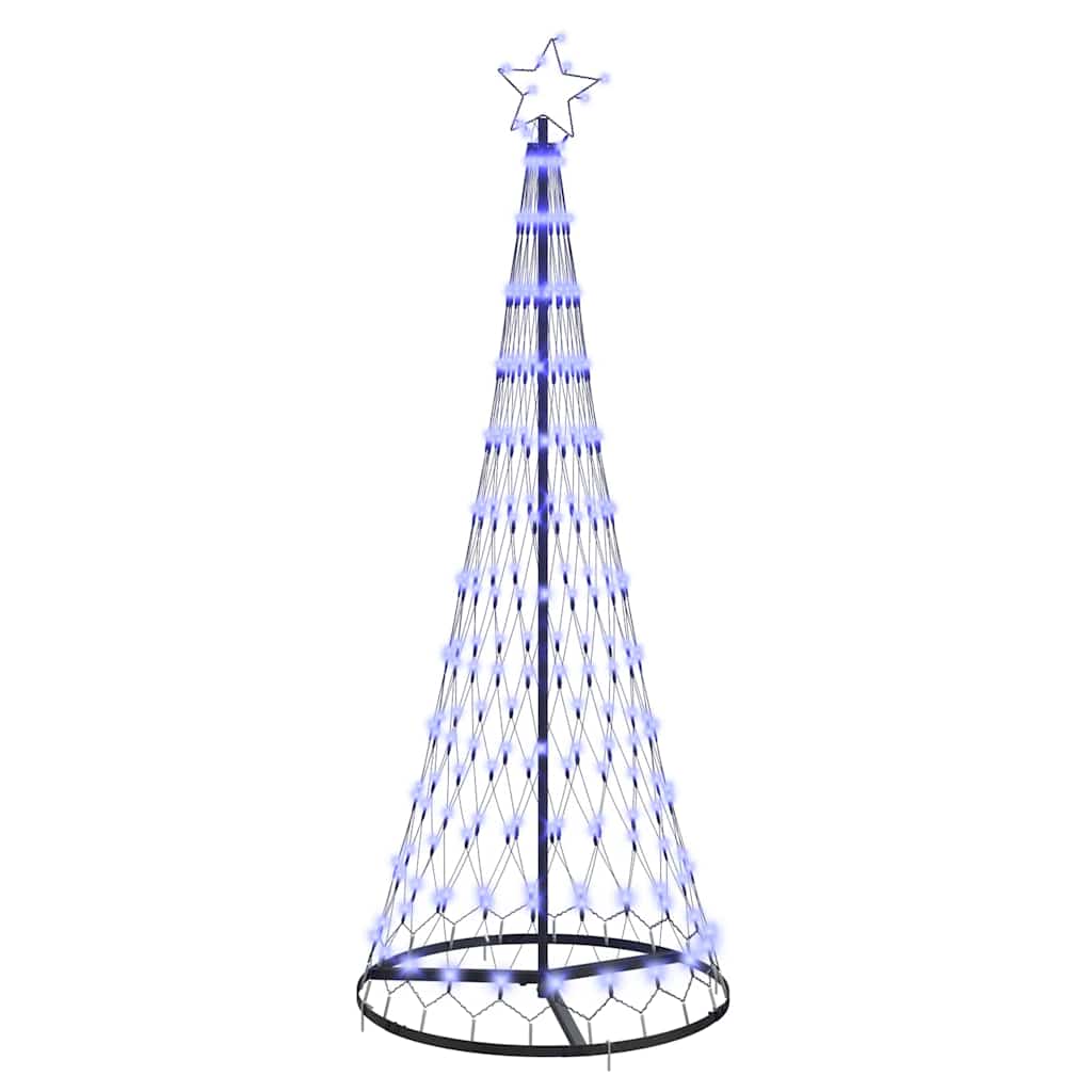 LED juletre med 230 LED Blå 138.5 x 138.5 x 399 cm Metall