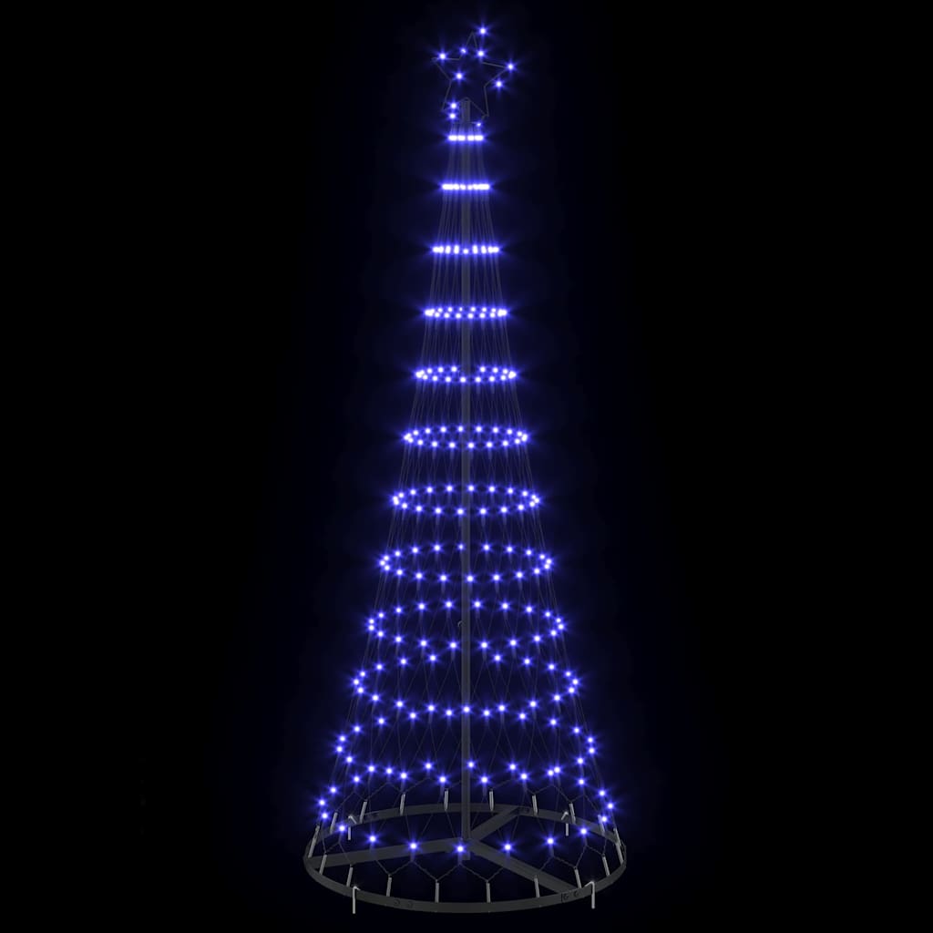 LED juletre med 230 LED Blå 138.5 x 138.5 x 399 cm Metall