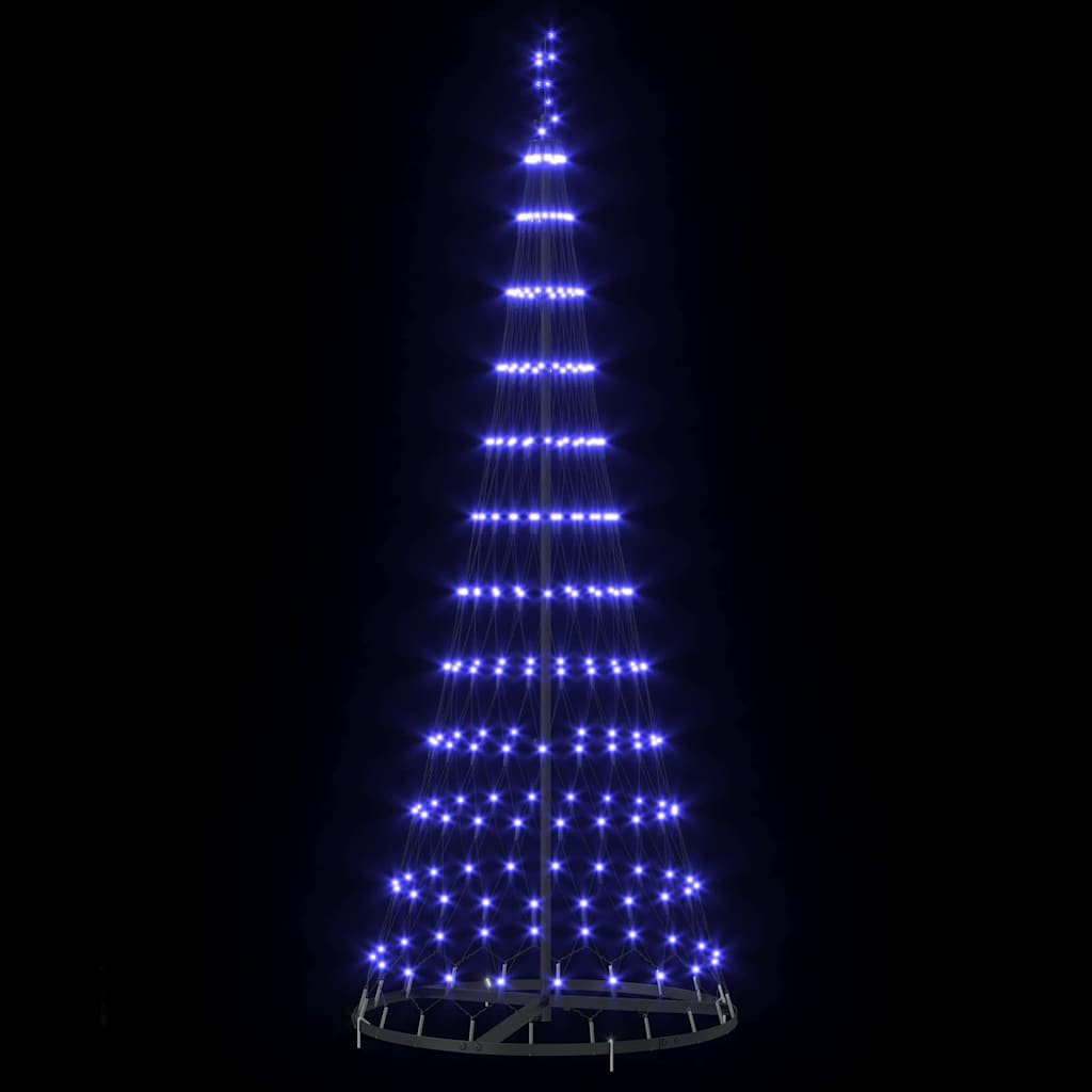 LED juletre med 230 LED Blå 138.5 x 138.5 x 399 cm Metall