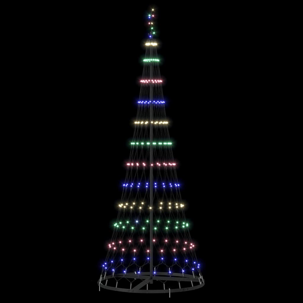 LED juletre med stativ Flerfarget 138.5 x 138.5 x 399 cm Metall