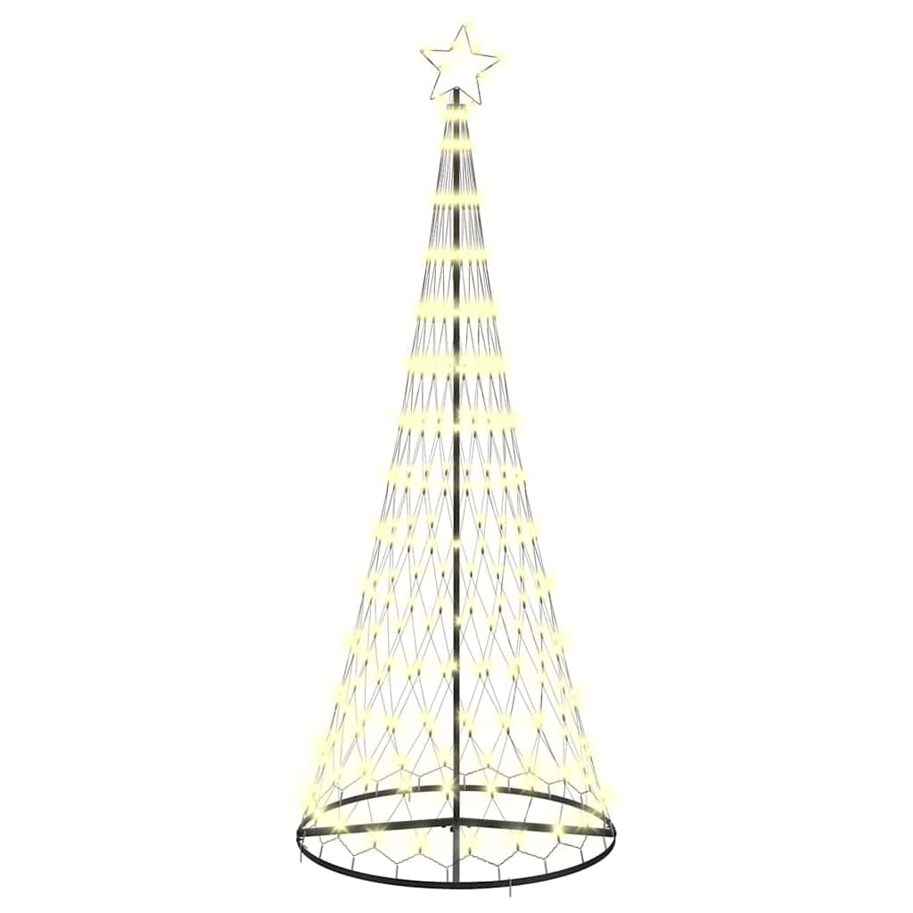 LED juletre med 290 LED Varmhvit 138.5 x 138.5 x 399 cm Metall