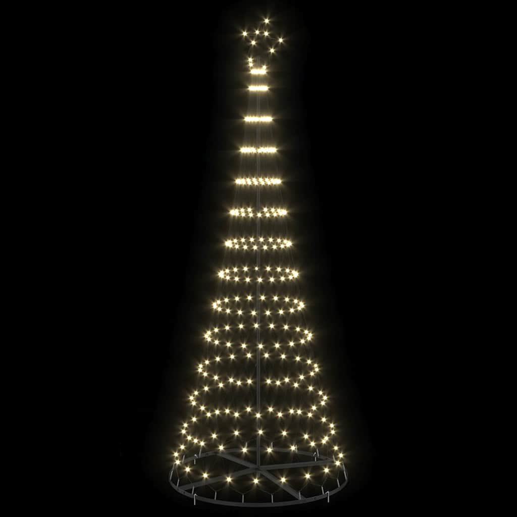 LED juletre med 290 LED Varmhvit 138.5 x 138.5 x 399 cm Metall