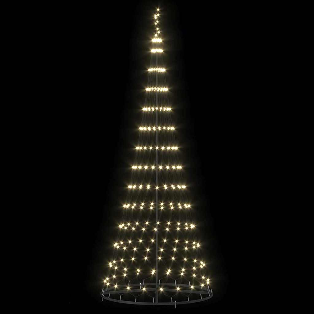 LED juletre med 290 LED Varmhvit 138.5 x 138.5 x 399 cm Metall