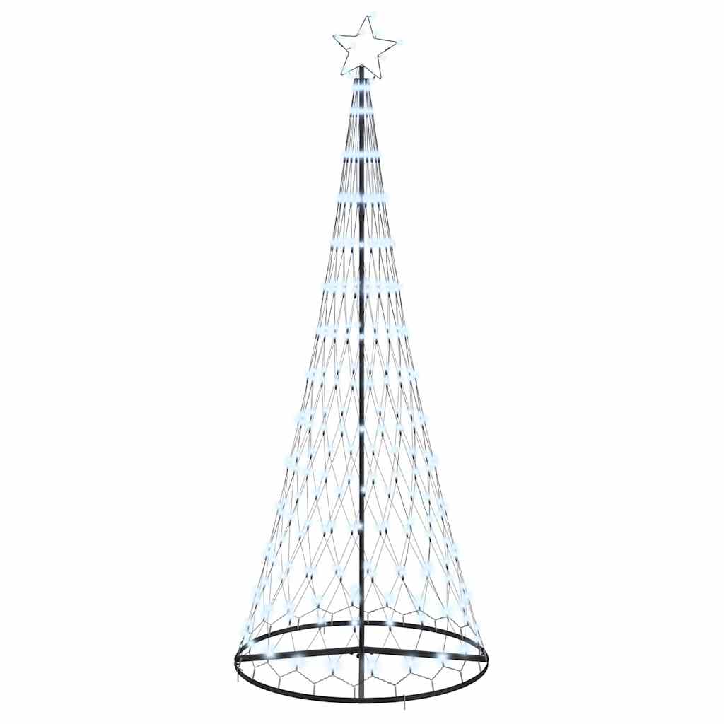 LED juletre med 290 LED Kaldhvit 138.5 x 138.5 x 399 cm Metall