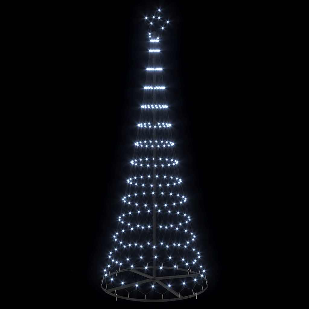 LED juletre med 290 LED Kaldhvit 138.5 x 138.5 x 399 cm Metall
