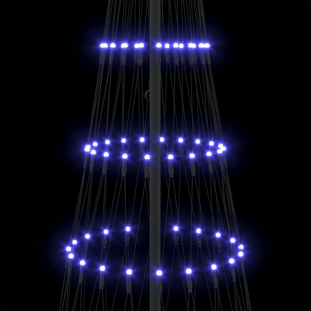 LED juletre med 290 LED Blå 138.5 x 138.5 x 399 cm Metall