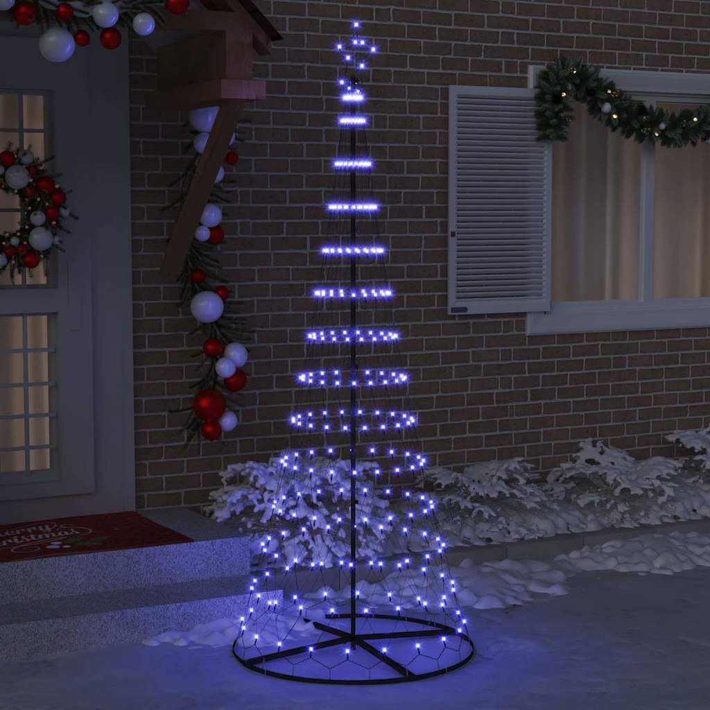 LED juletre med 290 LED Blå 138.5 x 138.5 x 399 cm Metall