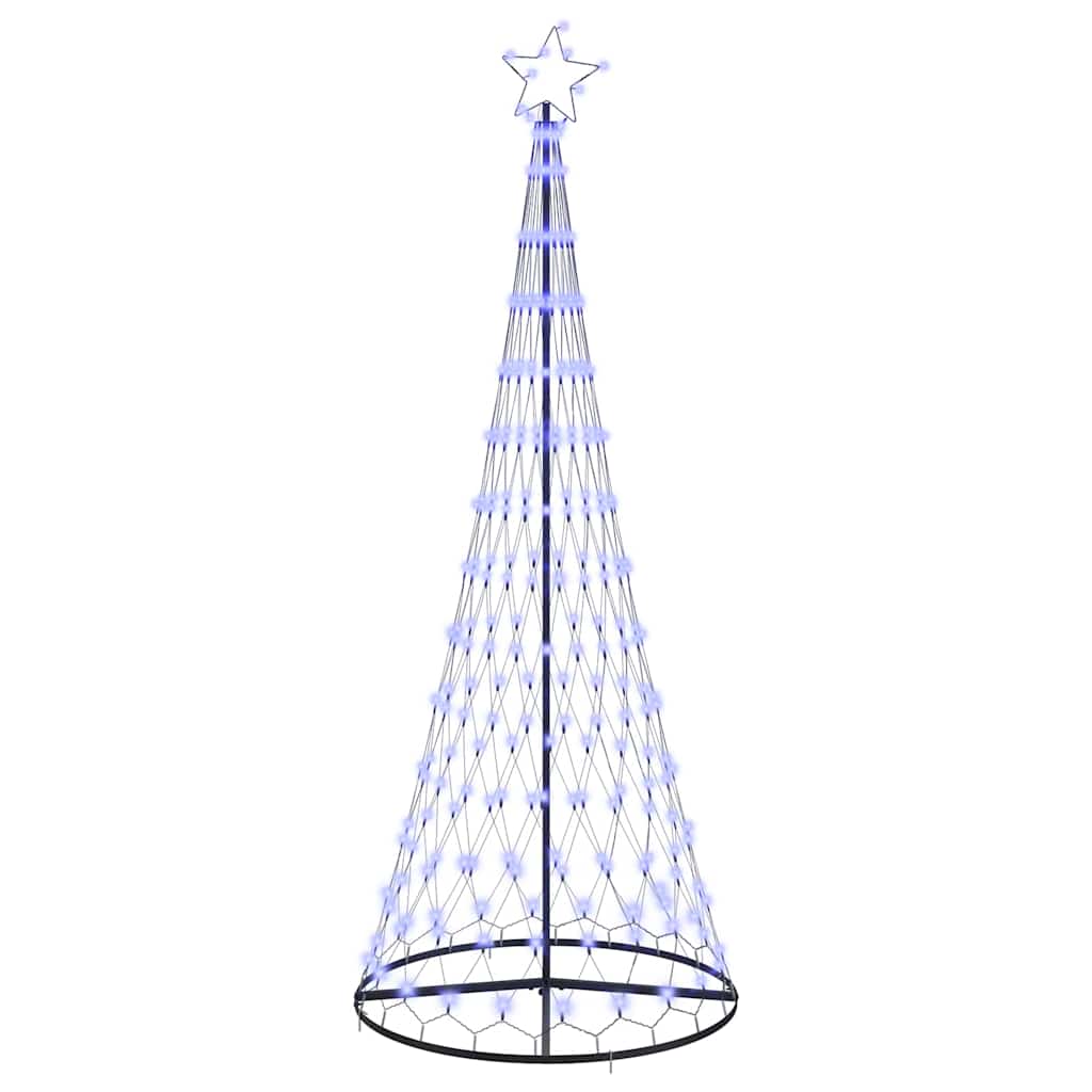 LED juletre med 290 LED Blå 138.5 x 138.5 x 399 cm Metall