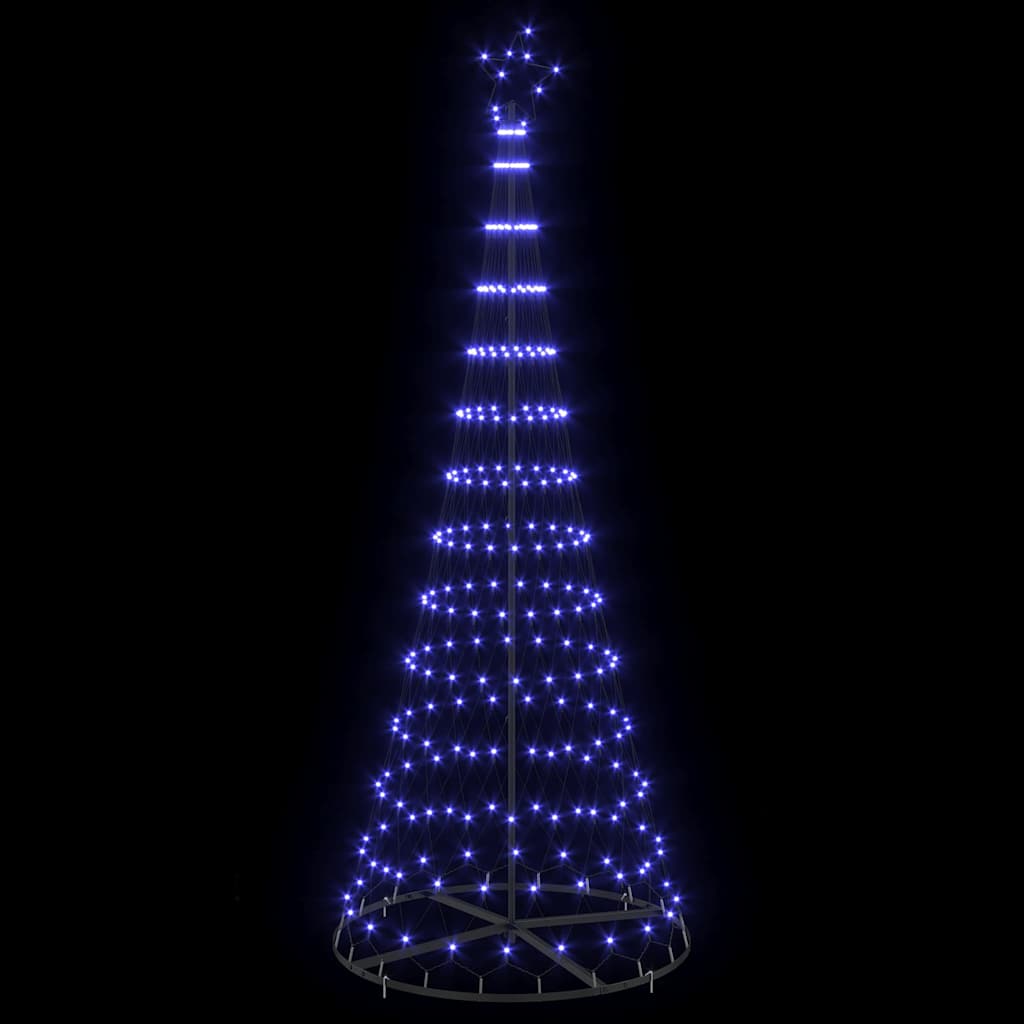 LED juletre med 290 LED Blå 138.5 x 138.5 x 399 cm Metall