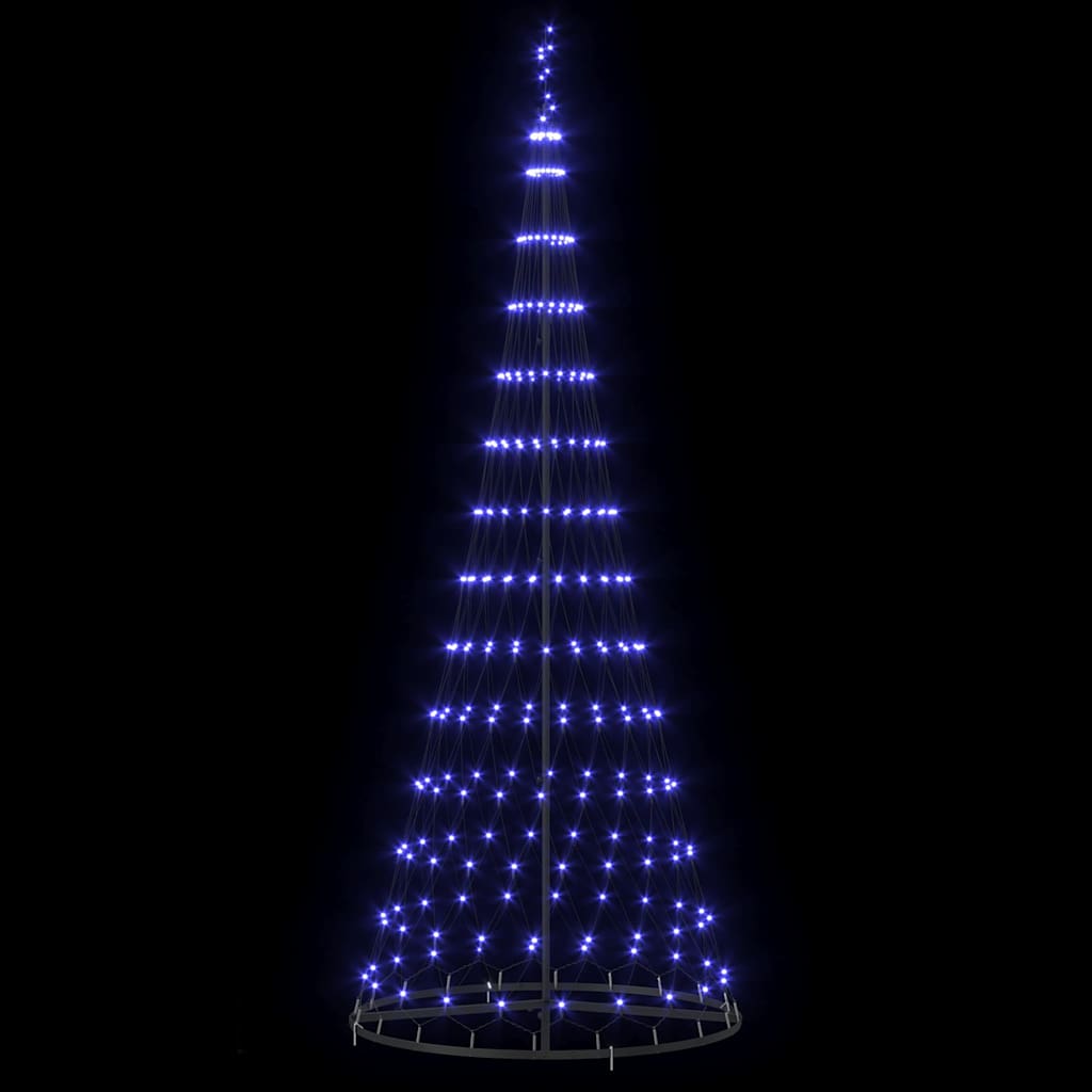 LED juletre med 290 LED Blå 138.5 x 138.5 x 399 cm Metall