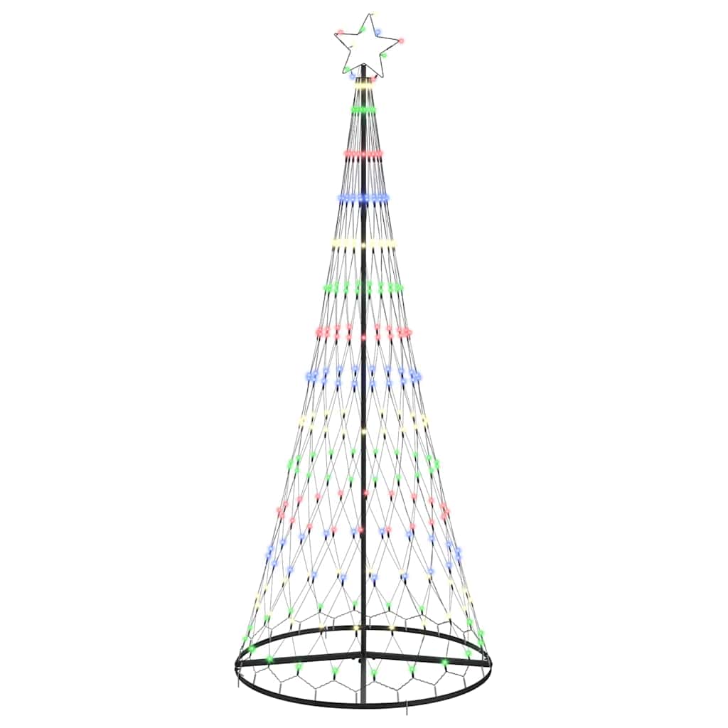 LED juletre med stativ Flerfarget 138.5 x 138.5 x 399 cm Metall