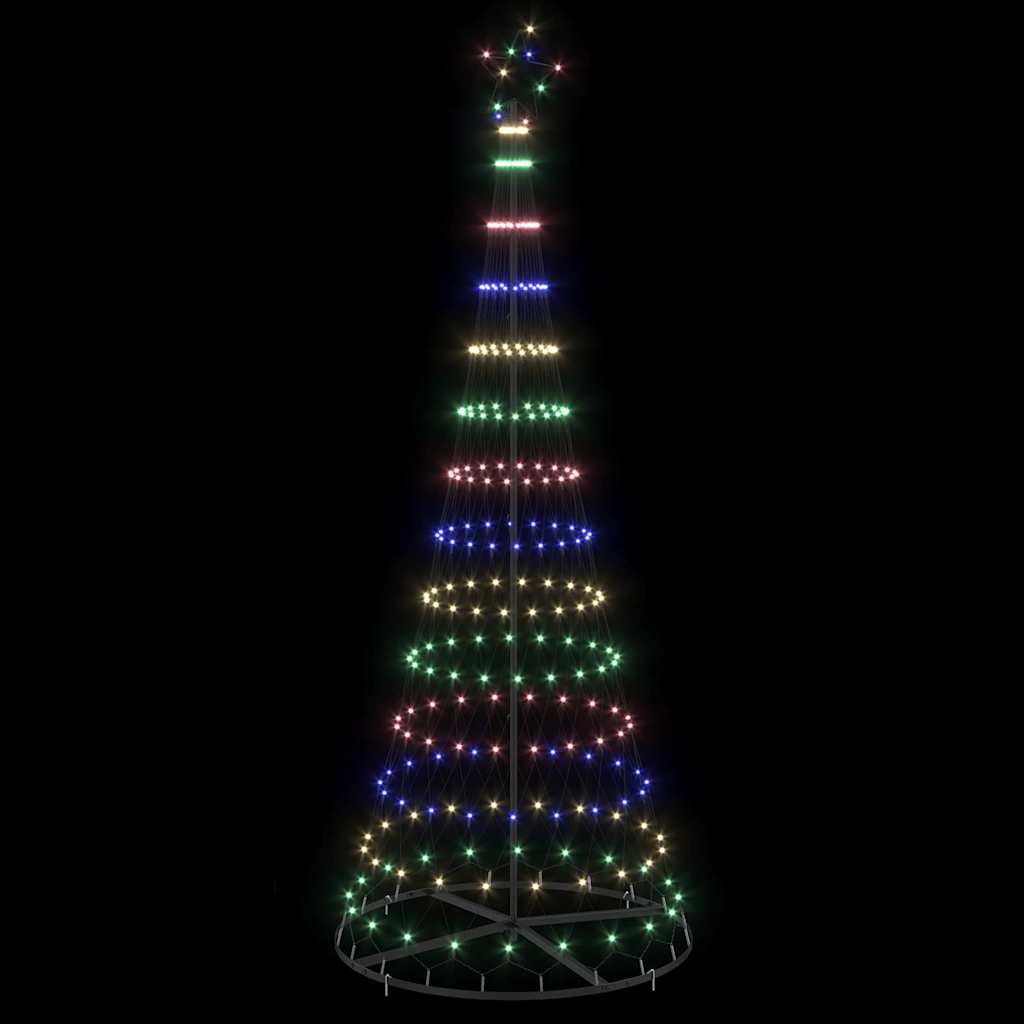 LED juletre med stativ Flerfarget 138.5 x 138.5 x 399 cm Metall