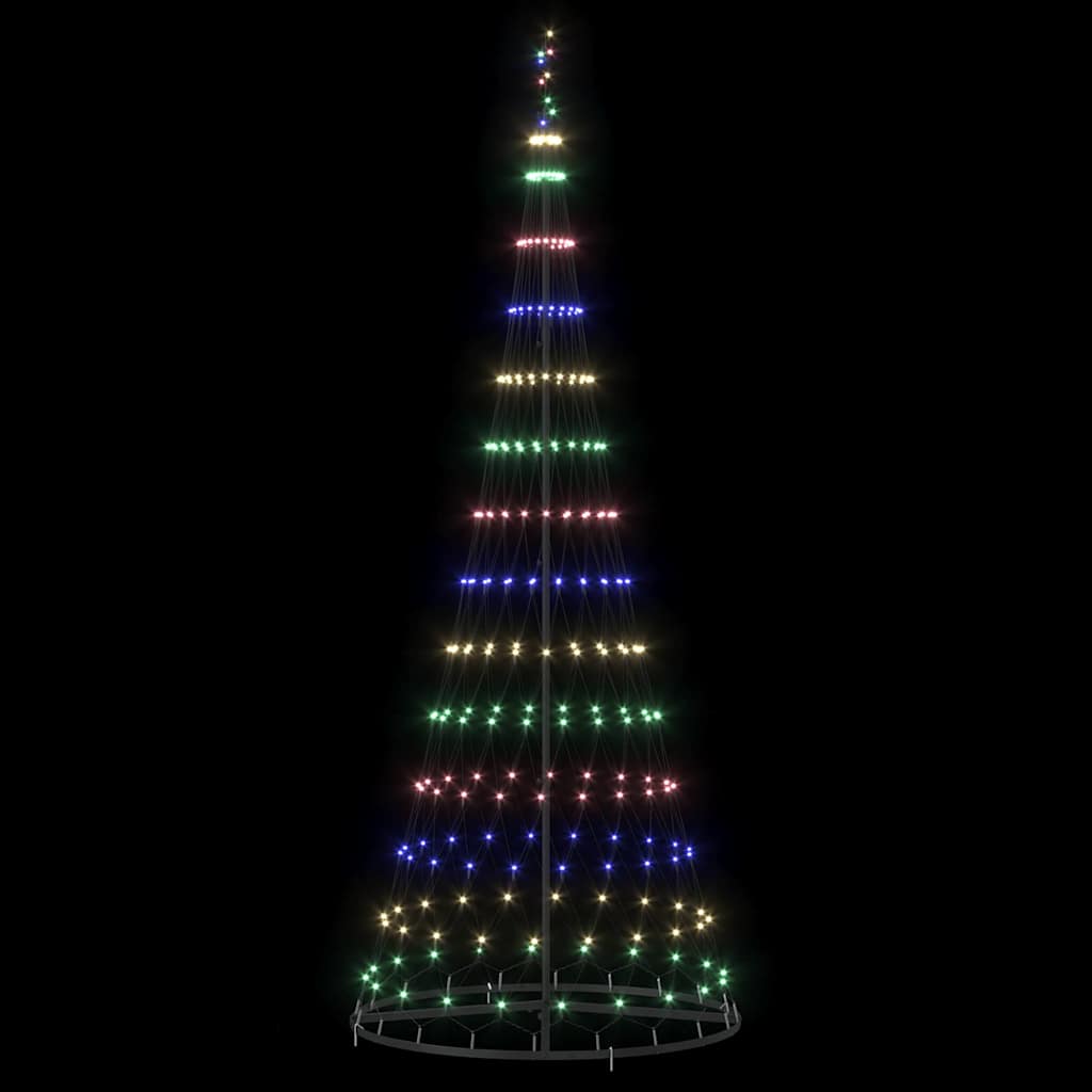 LED juletre med stativ Flerfarget 138.5 x 138.5 x 399 cm Metall