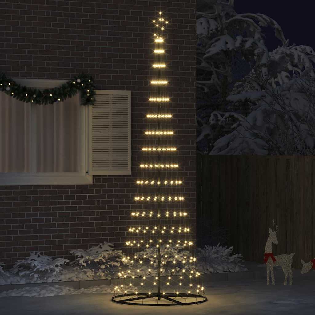 LED juletre med 350 LED Varmhvit 138.5 x 138.5 x 399 cm Metall