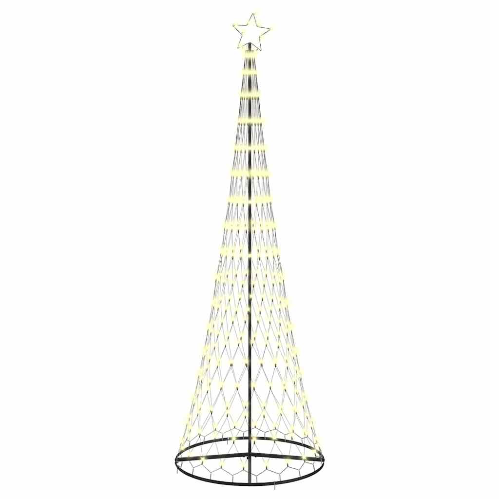 LED juletre med 350 LED Varmhvit 138.5 x 138.5 x 399 cm Metall