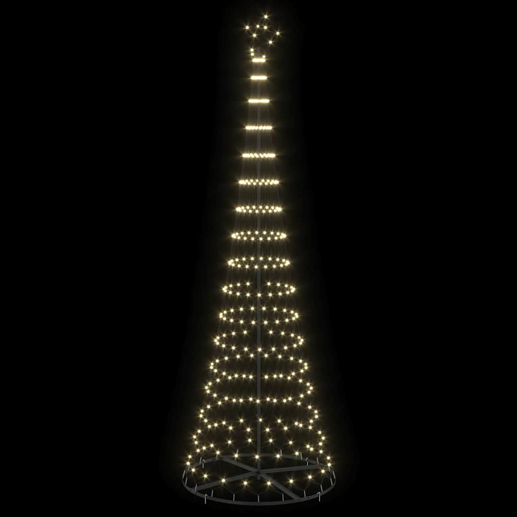 LED juletre med 350 LED Varmhvit 138.5 x 138.5 x 399 cm Metall
