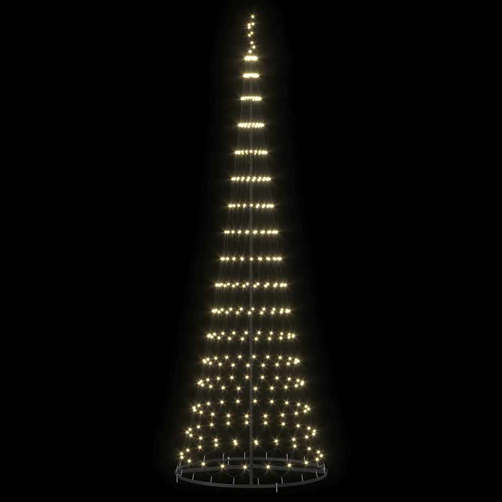 LED juletre med 350 LED Varmhvit 138.5 x 138.5 x 399 cm Metall