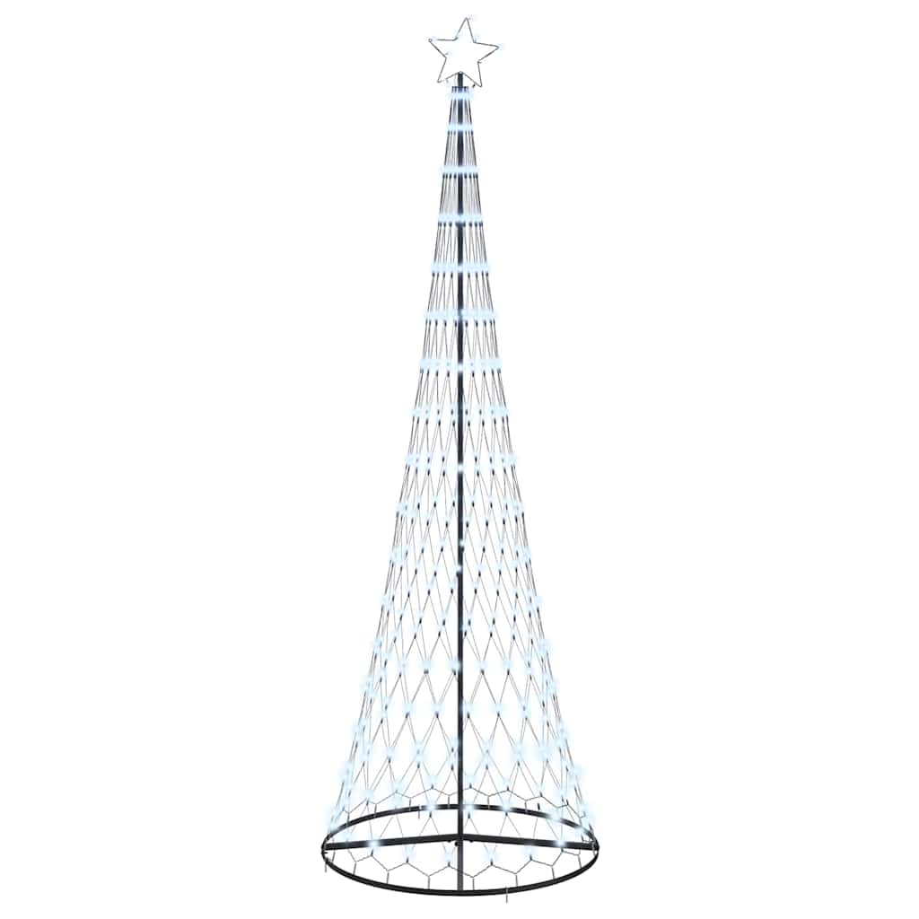 LED juletre med 350 LED Kaldhvit 138.5 x 138.5 x 399 cm Metall