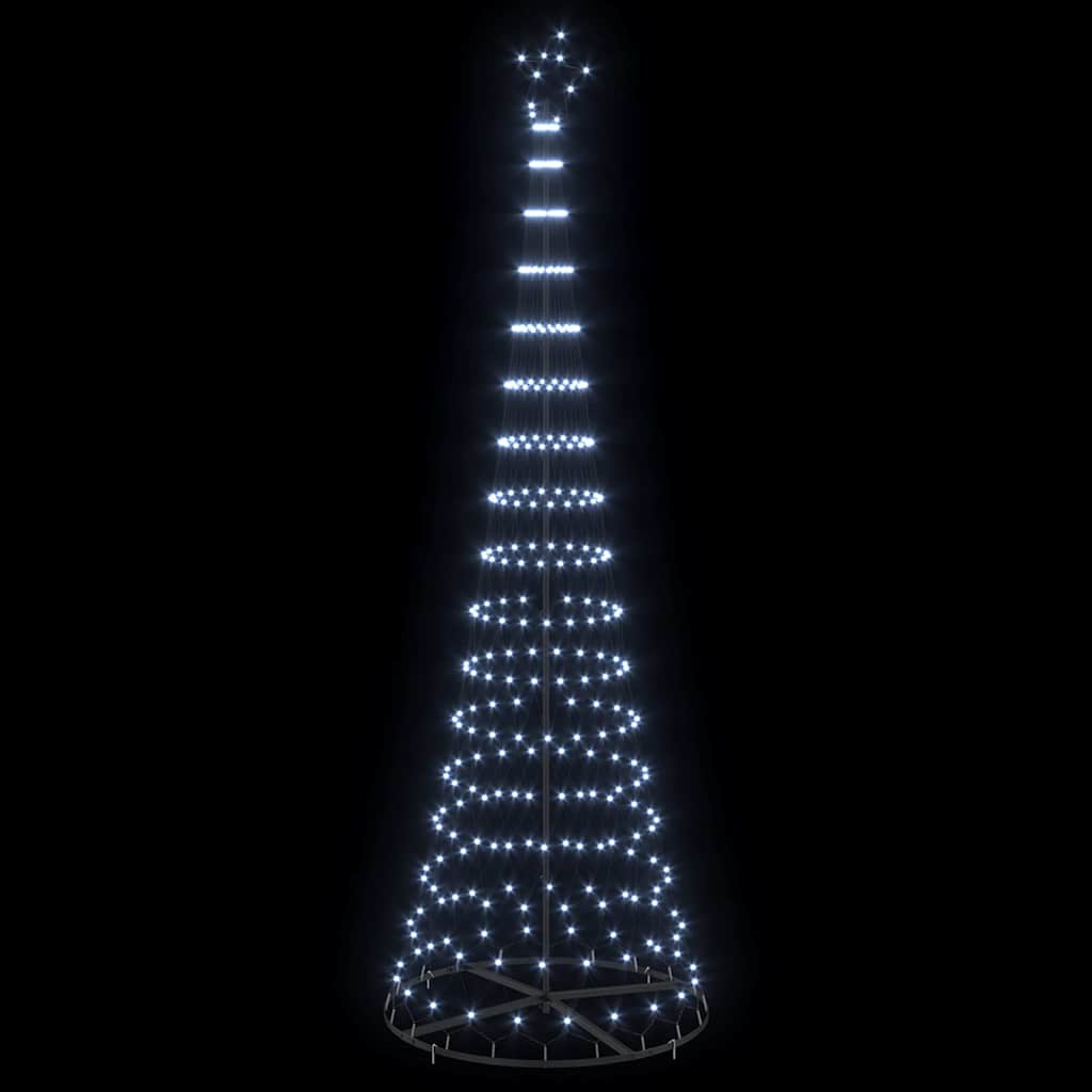 LED juletre med 350 LED Kaldhvit 138.5 x 138.5 x 399 cm Metall