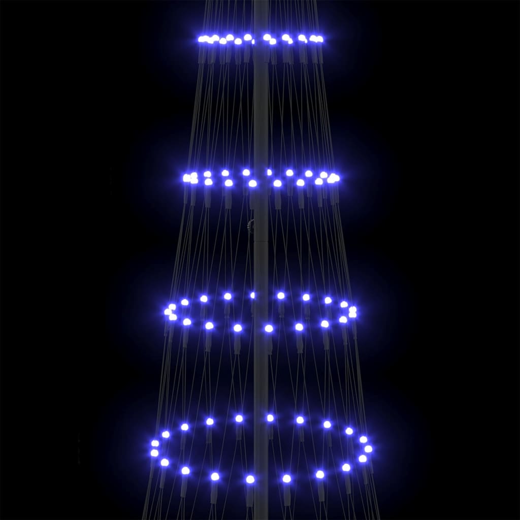LED juletre med 350 LED Blå 138.5 x 138.5 x 399 cm Metall