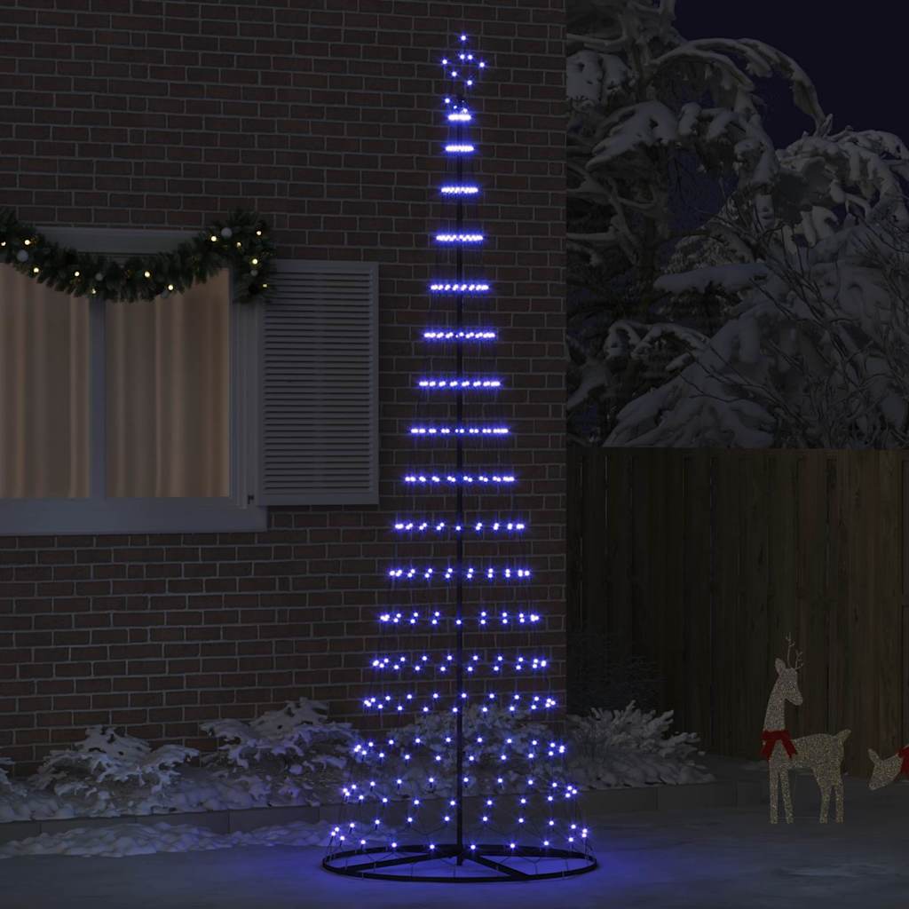 LED juletre med 350 LED Blå 138.5 x 138.5 x 399 cm Metall