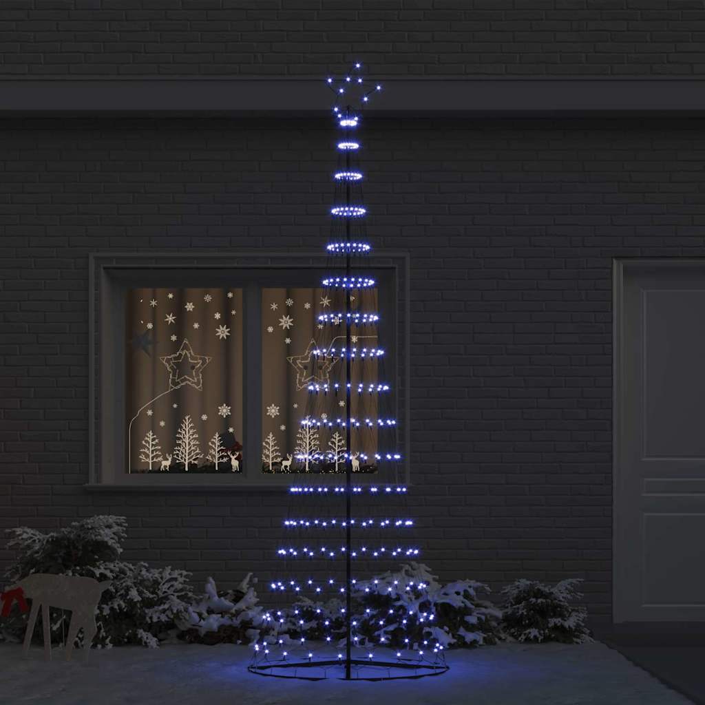 LED juletre med 350 LED Blå 138.5 x 138.5 x 399 cm Metall