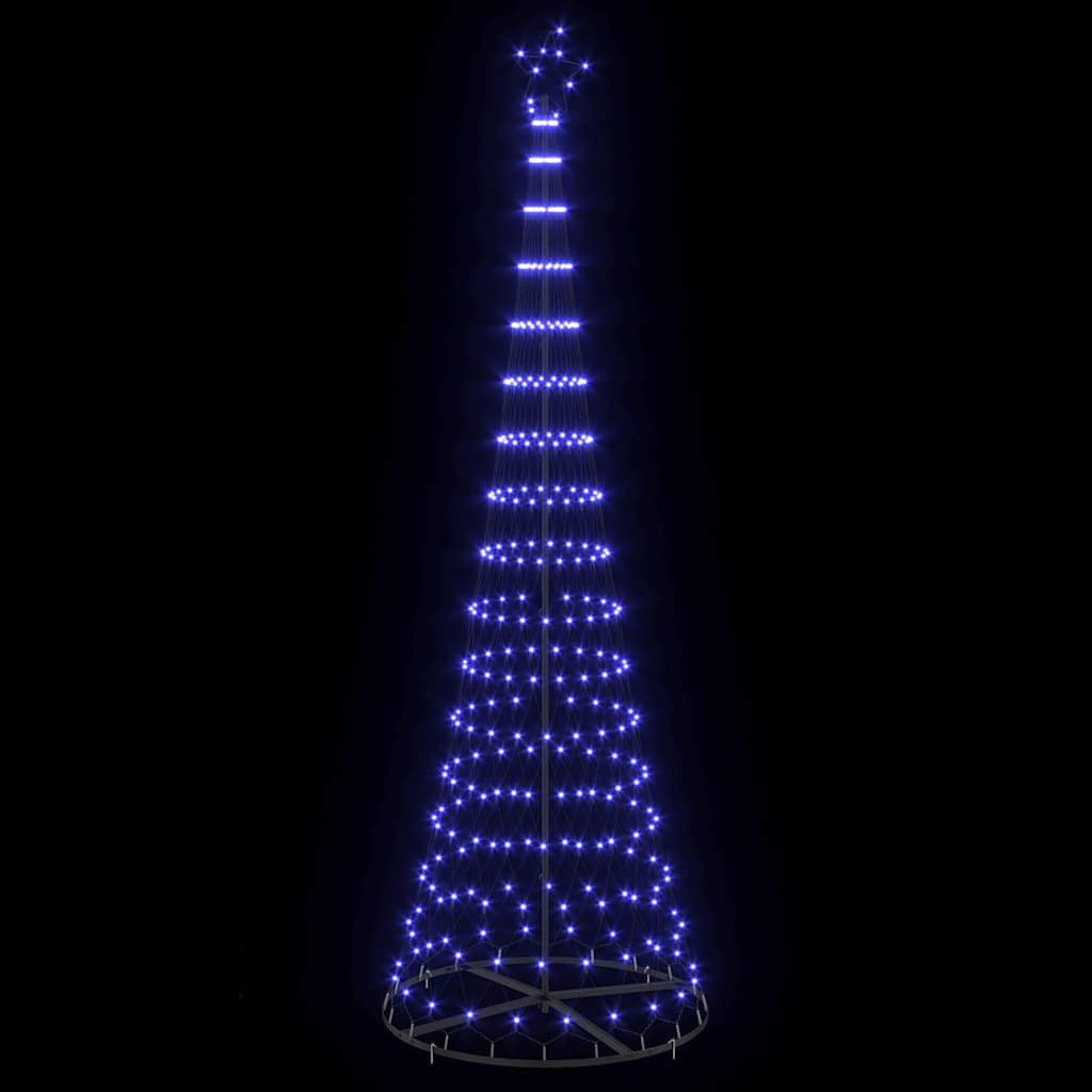 LED juletre med 350 LED Blå 138.5 x 138.5 x 399 cm Metall