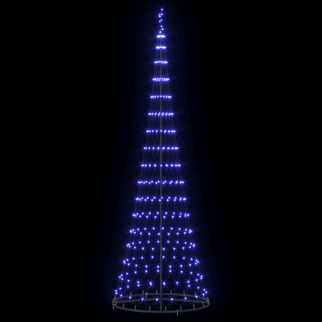 LED juletre med 350 LED Blå 138.5 x 138.5 x 399 cm Metall