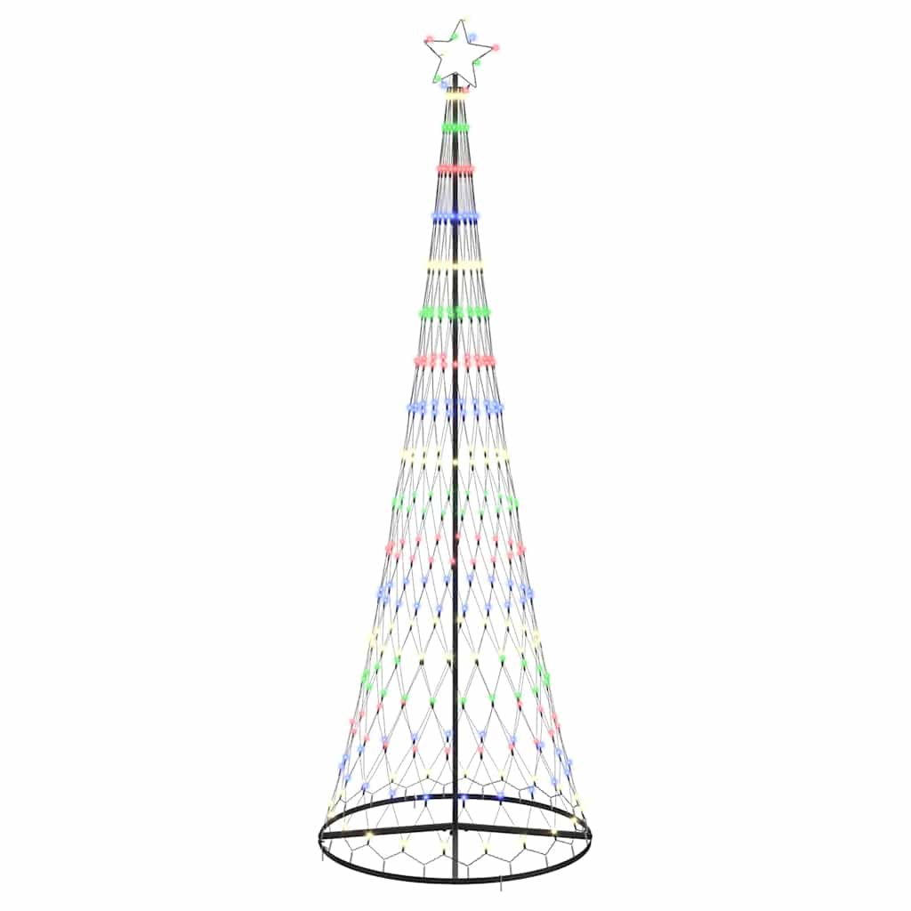 LED juletre med stativ Flerfarget 138.5 x 138.5 x 399 cm Metall